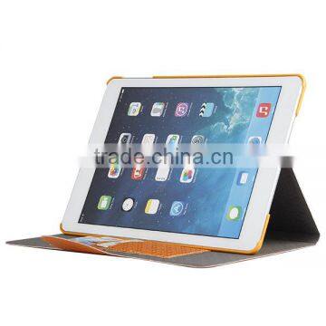 2014 new products fashion pu leather wallet case cover for apple ipad 6 D0141