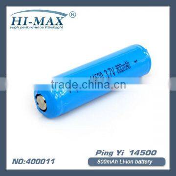 HI-MAX 14500 li-ion Battery 3.7v 800mAh