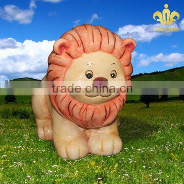 Wholesale ceramic lion tin money bank