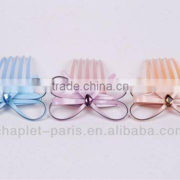 2014 hot sell rhinestone ribbon hair comb