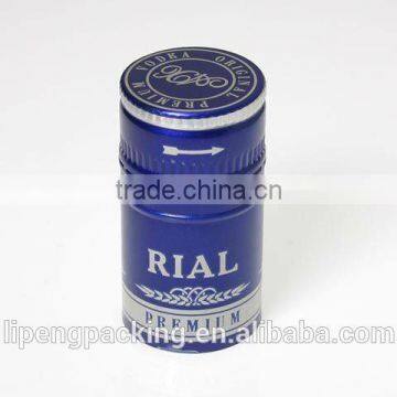 Aluminum Ropp pilfer-proof bottle cap with FDA Grade EPE liner for whisky, blendy, vodka, wine