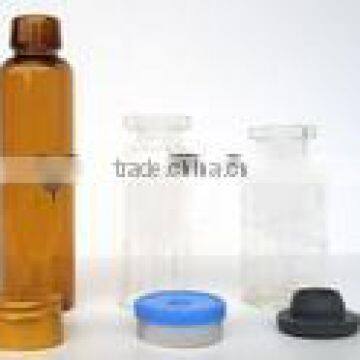 manufacturer of empty tubular glass vial type with cork and aluminum cap