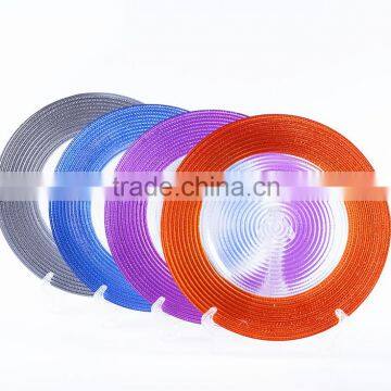 Wholesale Charger Plate/show plate/under plate/dinner plate/candle plate/cheap plate in Color Painted by Spinning