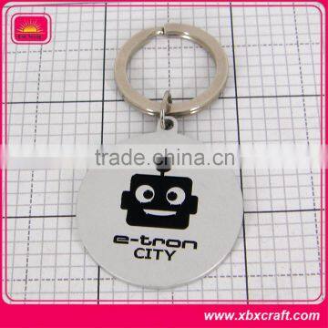 custom metal keyring with printed logo