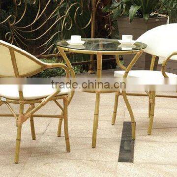 Patio dining chair and table, coffee table and chair