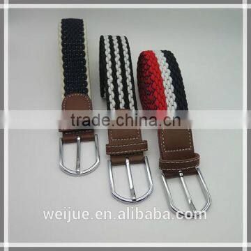 2016 hot sale elastic mixed colors woven braided belt