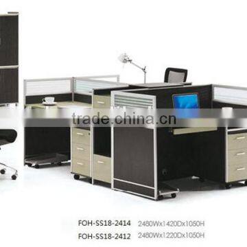 Modern Design Cubicle Office Workstation for 3 people FOH-SS18-2414