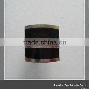 Fstainless Steel Cuffink With Black Enamel X017