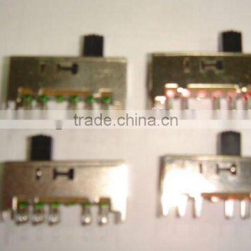 Upright slide switch SS24H01 pin feet and SS24H04 hole feet