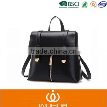 black pu leather custom fashion women china manufacture backpack bag