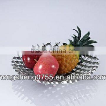 HOLLOW Metal fruit tray, hot selling Stainless steel fruit plate