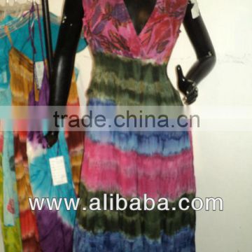 Ladies Long Plain dyed Casual Dresses Summer Wear Maxi Dress / Tie Dye Printed Cotton Voile Kaftan Evening Wear