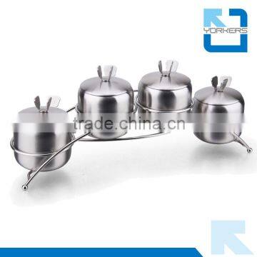 4 pieces of stainless steel novelty salt pepper shakers set