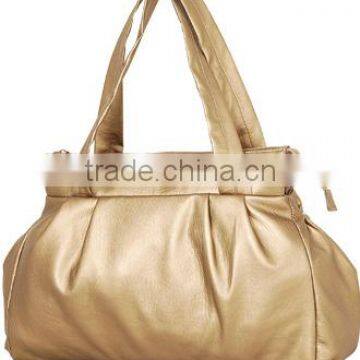 Wholesale ladies fashion PU leather golden handbags