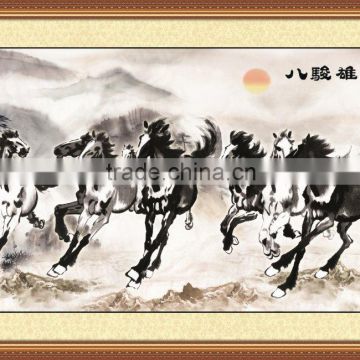 beautiful Chinese canvas horse painting