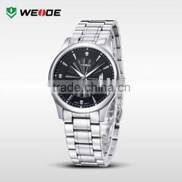 WEIDE Stainless Steel Elegance Mens Custom Logo Quartz Watch 5 Atm Water Resistant photo-2