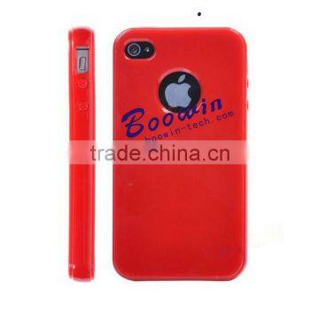 red Soft TPU Case Cover for apple iphone 4s