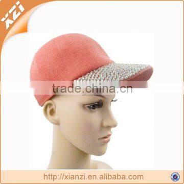 fashion ladies diamante baseball cap