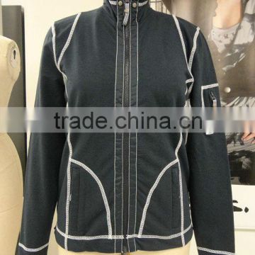 ladies long sleeve zipper cardigan sweater