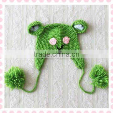 Boutique Baby cute Knitted frog Hat wholesale