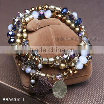 2016 Tassel Charm Multilayer Glass Bead Handmade Bracelet