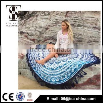 100% polyester chiffon big summer beach scarf shawl round 150cm