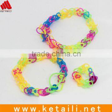 Small weave silicone bracelet in various color