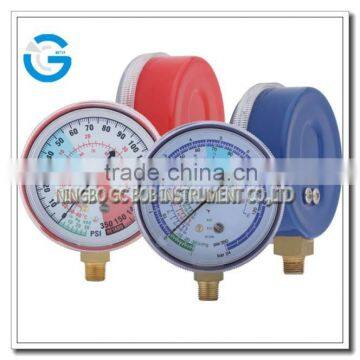 High quality steel case brass internal r410a manifold gauge