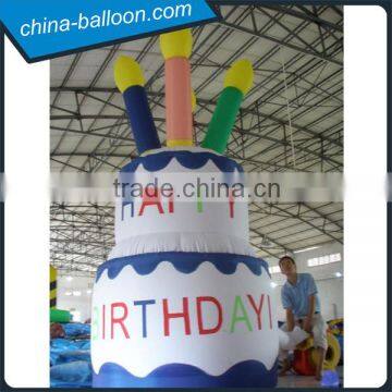 Customized Party Decoration Giant Inflatable Birthday Cake Model For Advertising photo-2