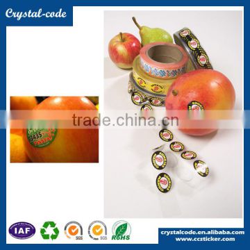 Plastic peel off food packaging label sticker