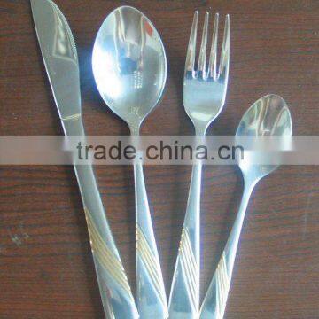 Latest gold plated flatware