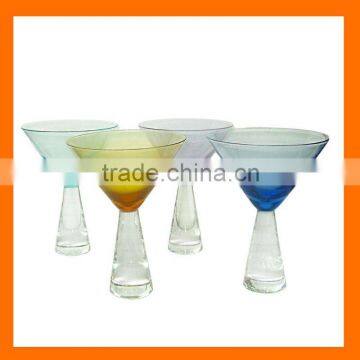 Colored thick stem martini glass,whole sales