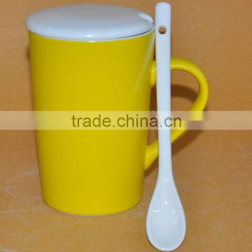 unique cheap white ceramic mug low price with handle