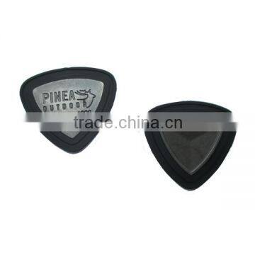 TPU injection customized metal logo rubber patch