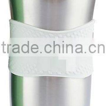 Double Wall Insulated Stainless Steel Vacuum Thermal Travel Coffee Mug With Silicone Wrap photo-2