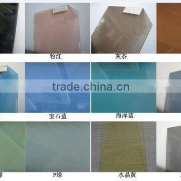 3mm, 5mm, 6mm top class reflective glass of bronze and green color