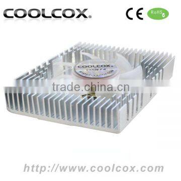 CoolCox Graphic card cooler VC-AL5007,12V VGA cooler fan 50x50x10mm,aluminium heatsink,mounting hole distance 54.8mm