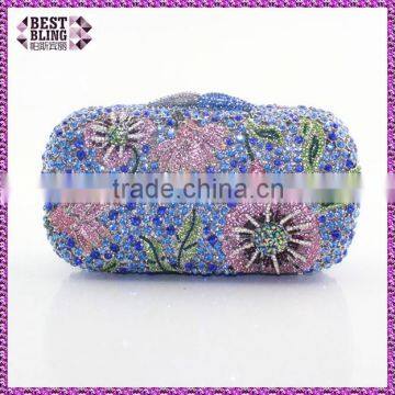royal blue rhinestone crystal clutch bag crystal purses and handbags (8623A-B)