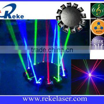 12 claws super strong rgb fat beam generator ufo laser lighting