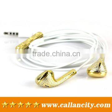 24ct gold headphones custom logo in ear headphones for cell