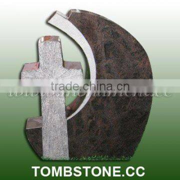Cross style Granite Gravestone