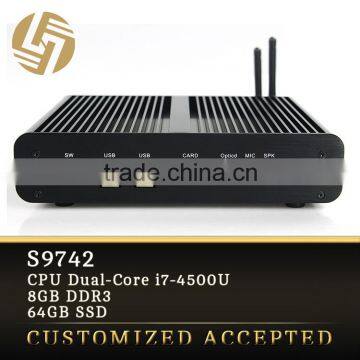 Intel mini pc i7 Dual core Turbo Boost 3.00GHz 8G ram SSD thin computer processor