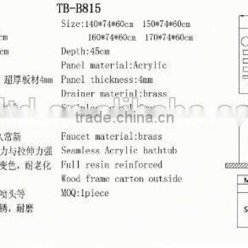 New Fashion Design Massage Bathtub Spa for 4-person photo-2