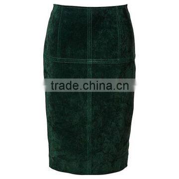 Wholesale Price Sexy Skirt Women Dark Green Bodycon Velvet Skirt 2016