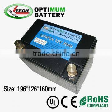 LiFePO4 Battery Pack 12V 20Ah Auto starter battery car battery