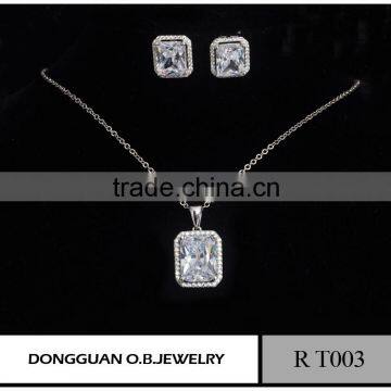 Imitation diamond luxury jewelry set fashion designs alibaba jewelry set