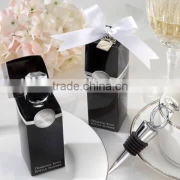 Diamond Ring Chrome Wine Bottle Stoppers wedding small gifts