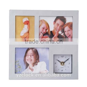 Desk clock with photo frame