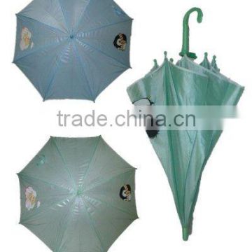 manual open pearl fabric 17"x8k child umbrella with printing