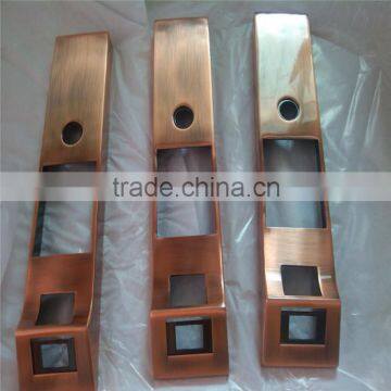 door lock metal parts in old copper brass bronze rose gold color plating processing